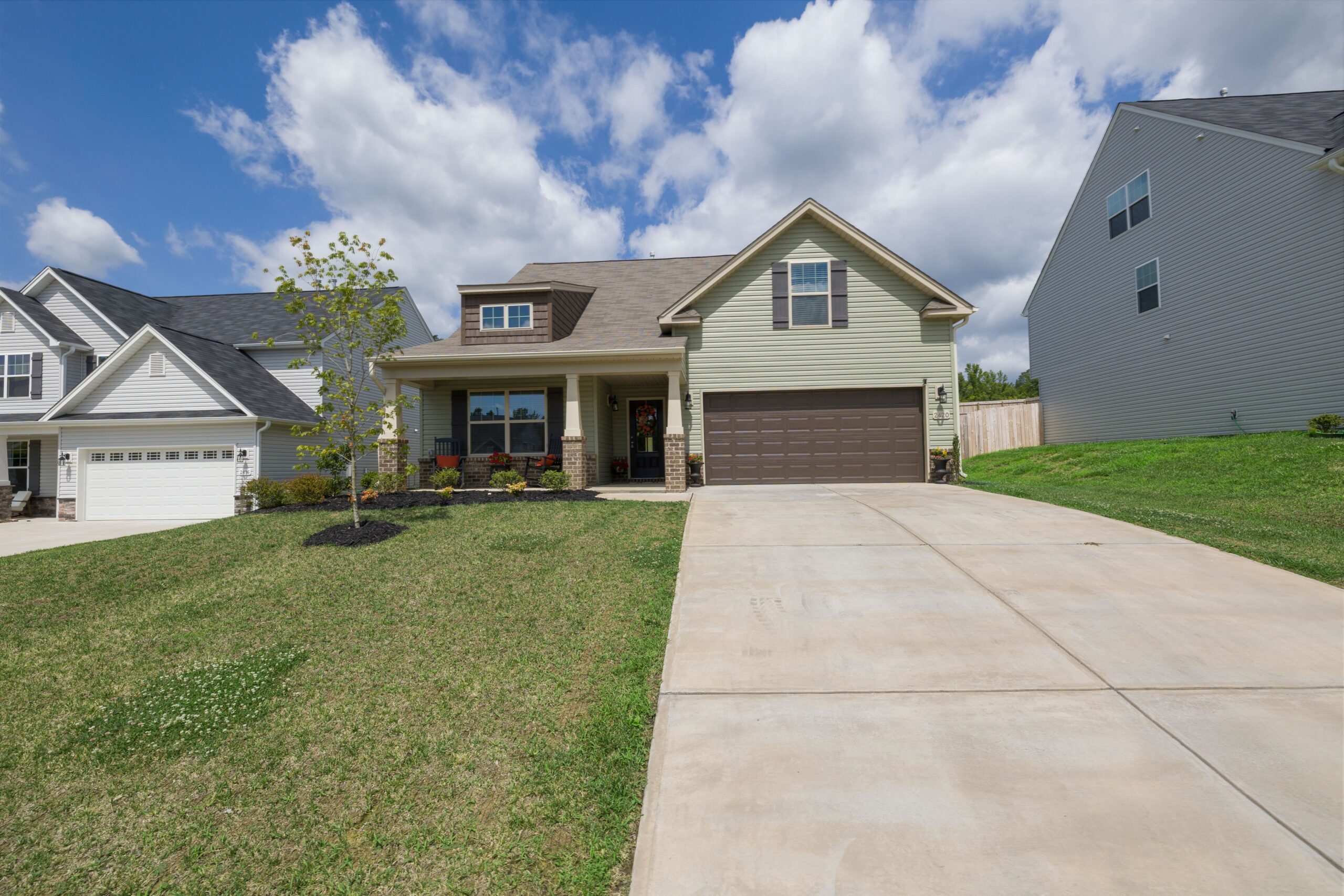 Concrete driveway surface