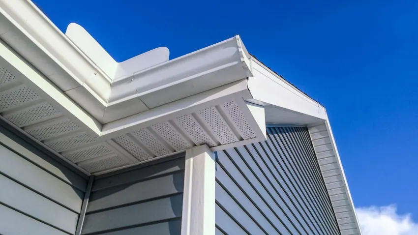 Residential home gutter and roofline