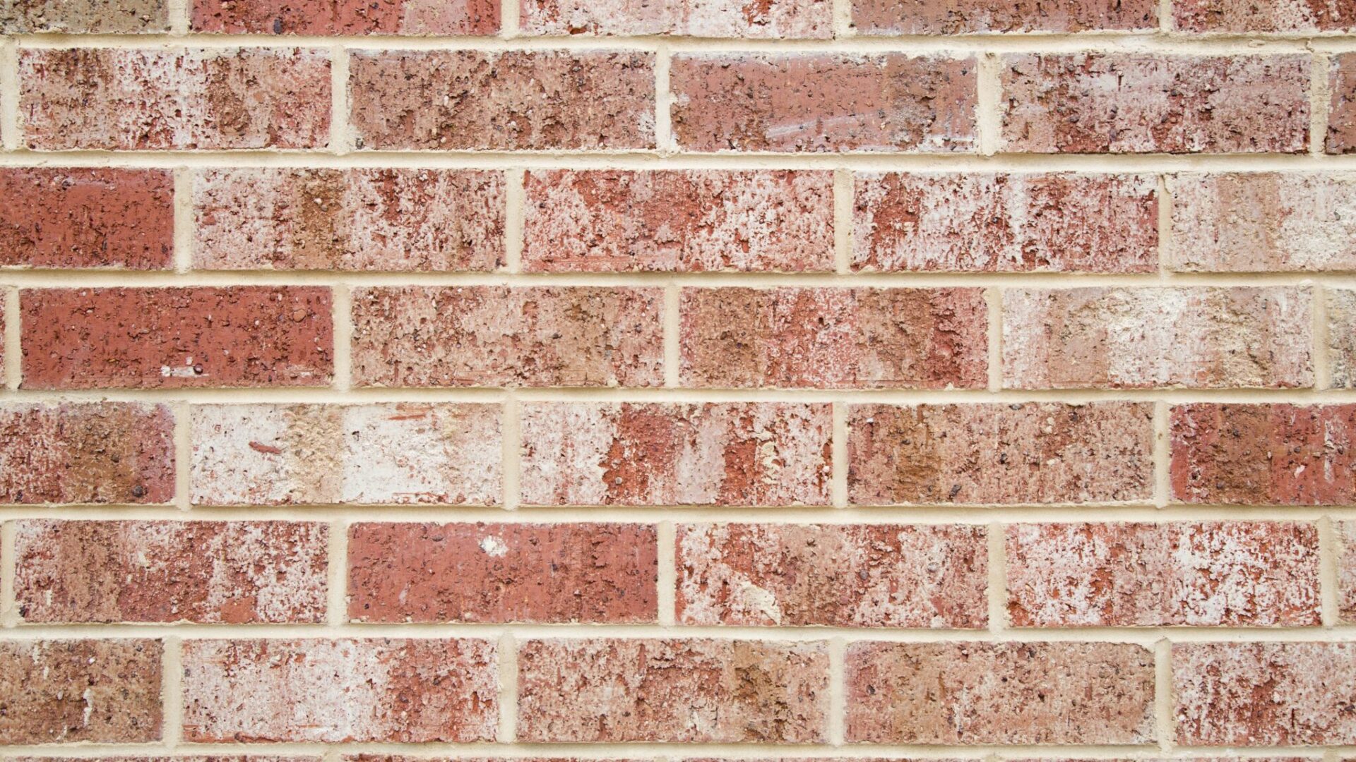 Close-up of a red and white brick wall pattern for design or background use.